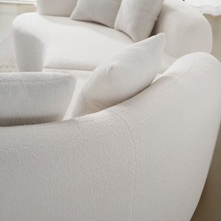 Curved 4 Seater Full Compression Sponge Sofa