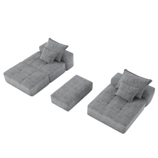 Modern Oversized Diy Combination Modular Sectional Sofa With Pillows