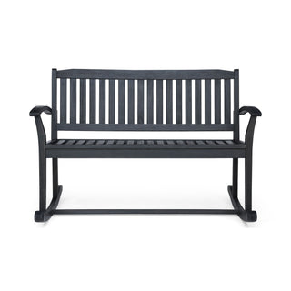 Baxter - Rocking Loveseat - Dark Gray
