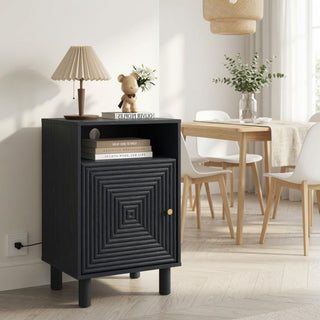 Nightstand With Charging Station & Storage