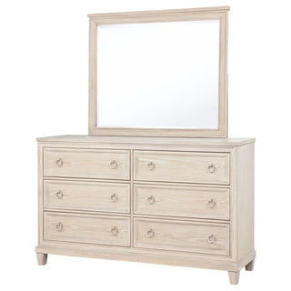 Wedner - 6 Drawer Dresser With Mirror - Oak