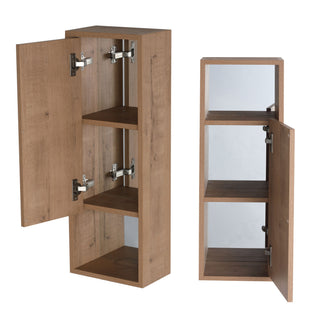 10" Wall Mounted Storage Cabinet, Bathroom Cabinet With Soft Close Door - Imitative Oak