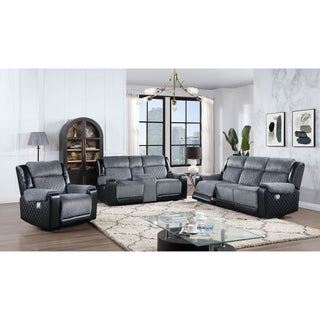 Alicia - Reclining Sofa - Gray / Black