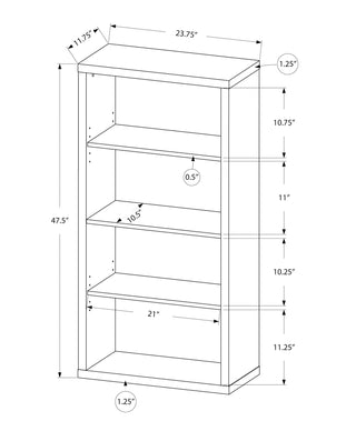 5 Tier For Office Bookshelf, Bookcase, Etagere, Contemporary & Modern