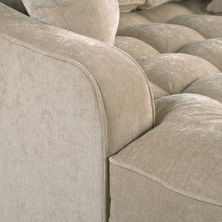 Modern Chaise Lounge Upholstered Sofa Couch With Tufted Seat And Detachable Pillows For Living Room
