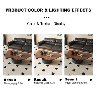 Cloud Coffee Table With 2 Drawers & Multi Layer Storage - Dark Walnut / Matt Black