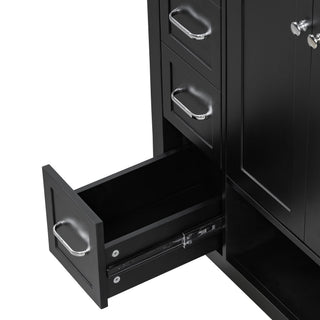 Bathroom Vanity With Sink Top, Bathroom Vanity Cabinet With 2 Doors And 2 Drawers, Open Shelf