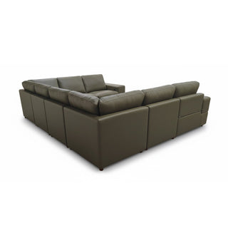 Upholstered Large Arms Sectional With Recliner Seats