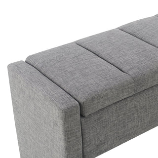 Modern Upholstered Large Bed End Bench With Storage