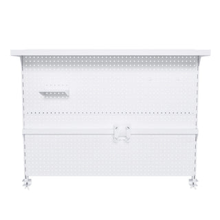 Clamp On Desk Pegboard With Single Monitor Stand