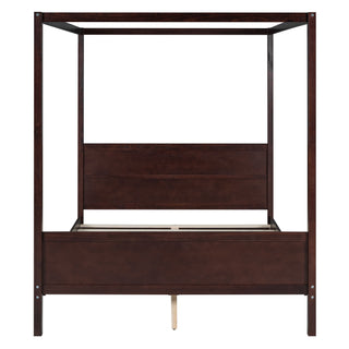 Canopy Platform Bed With Headboard And Footboard, Slat Support Leg
