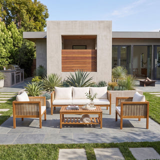Patio Set Outdoor With Coffee Table And Cushions