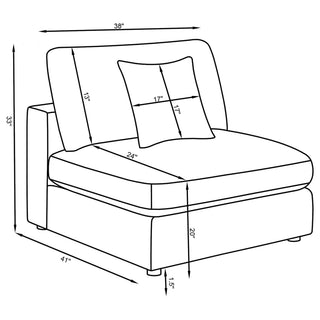Dulcy - 5 Piece Modular Sectional Sofa - Beige