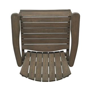 Outdoor Weather Resistant Acacia Wood Adirondack Dining Chairs (Set of 2)