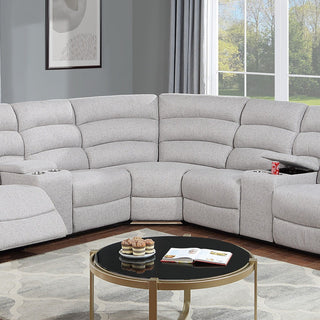 Manual Motion Reclining Loveseat 3 Piece Sectional Set With Console Storage And Cup Holders