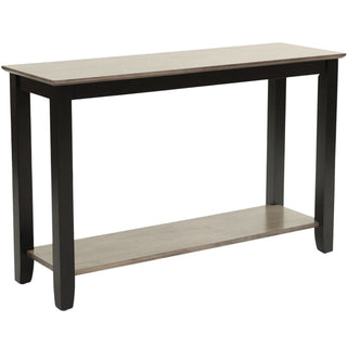 3 Piece Table Set With Open Shelf Storage, Includes Coffee, End & Console Table - Black / Black / Gray / Gray