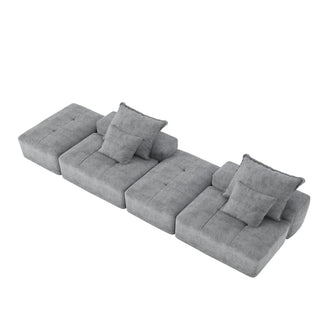 Modern Oversized Diy Combination Modular Sectional Sofa With Pillows