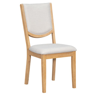 Rectangular Extendable Dining Table Set With 6 Upholstered Chairs