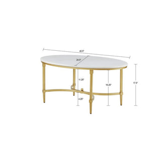 Bordeaux - Coffee Table - White / Gold