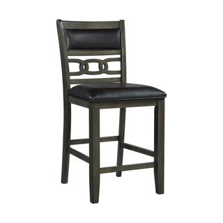 Amherst - Counter Side Chair With PU Cushion (Set of 2) - Gray Finish
