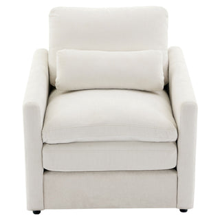 Cozy Upholstered Cushion Armchair For Living Room