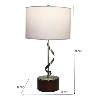 Nightstand Desk Lamp With Twisted Base - White
