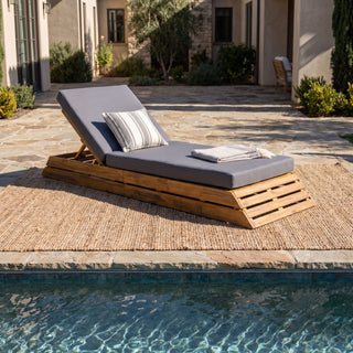 Chaise Lounge Set With 2 Fold Cushion