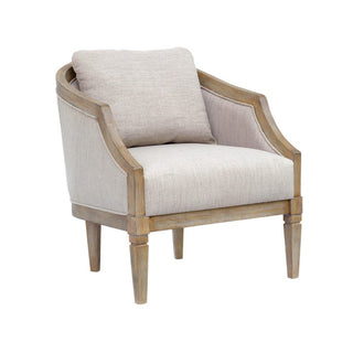 Classic Chair With Jacquard Upholstery - Beige