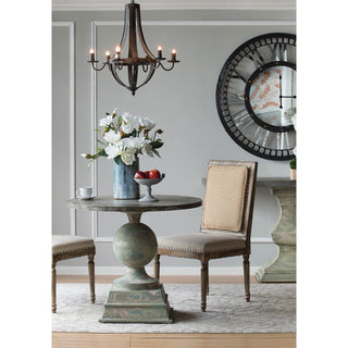 6 Light Metal Chandelier, Hanging Light Fixture With Adjustable Chain For Kitchen, Bulb Not Included - Black