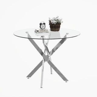 Round Dining, Kitchen Table For Dining Room - Chrome