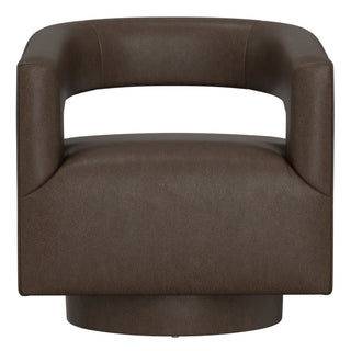 Swivel Accent Chair With Geometric Backrest