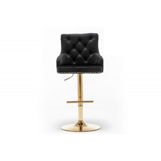 Adjustable Swivel Bar Stool With Nailhead Trim (Set of 2)