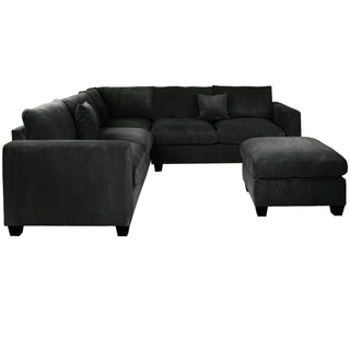 Modern Style L-Shaped Sectional Set With Ottoman