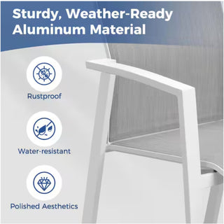 Patio Stackable Dining Chairs (Set of 4)