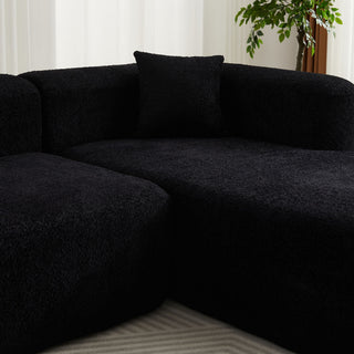 L - Shape Boneless Cloud Couch With 2 Throw Pillows For Living Room