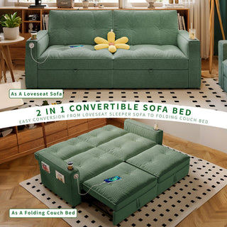 2 In 1 Convertible Sofa Bed For Living Rooms