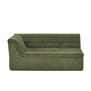 Upholstered L-Shaped Modular Sectional Sofa With Chaise, Wave-Shaped Armrest