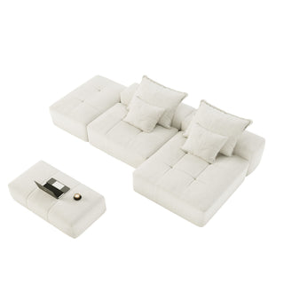 Modern Oversized Diy Combination Modular Sectional Sofa With Pillows