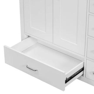 Bathroom Vanity With Sink Combo, 2 Soft Close Doors And 5 Drawers