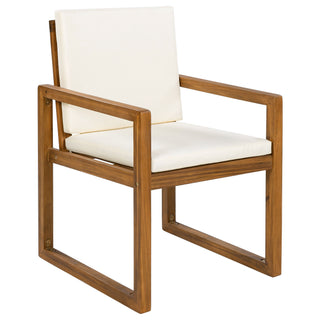 5 Piece Outdoor Patio Dining Set With 4 Armchairs And Table - Beige