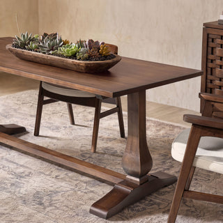 Whitmore - Trestle Dining Table - Dark Brown