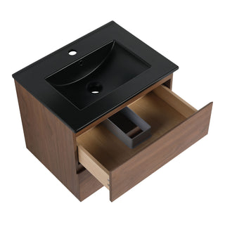 Wall Mounted Bathroom Vanity With Sink, 2 Soft Close Drawers