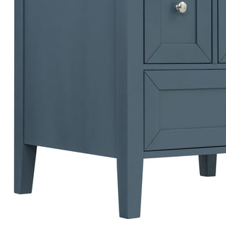 Modern Bathroom Vanity With Sink, Soft Close Drawers & Door, Storage Rack