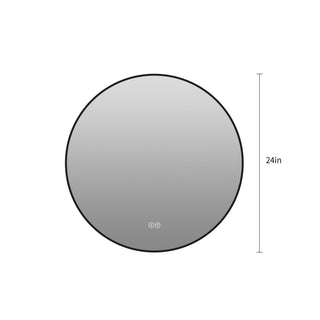 Round Framed Dimmable ED Bathroom Mirror With Anti Fog