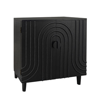 2 Door Storage Cabinet With Adjustable Shelf - Black