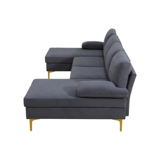 U - Shaped Sectional Sofa With Double Chaise
