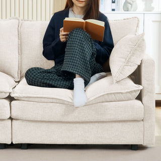 Modular U Shaped Sectional Sofa, 4 Seater Comfy Cloud Couch