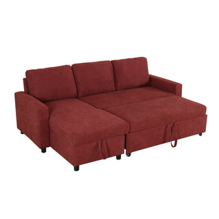 L - Shaped Convertible Sofa Bed With Storage Chaise