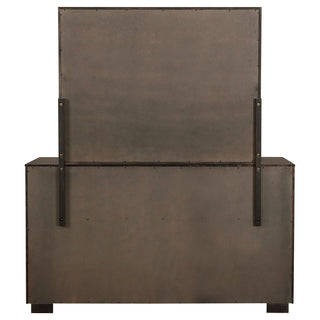 Prescott - 8 Drawer Dresser With Mirror - Smoked Peppercorn Brown