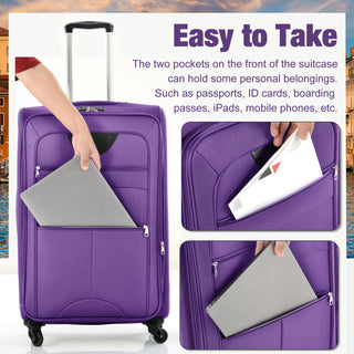 Softside Luggage Expandable Set With Duffel Bag Upright Spinner